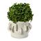 Hello Honey® 5.5" Antique White Reactive Glaze Handmade Stoneware Planter